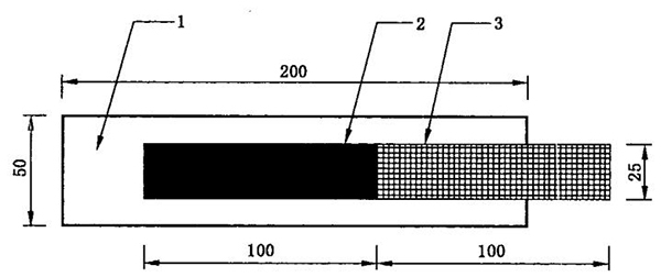 制成附着性能试样尺寸